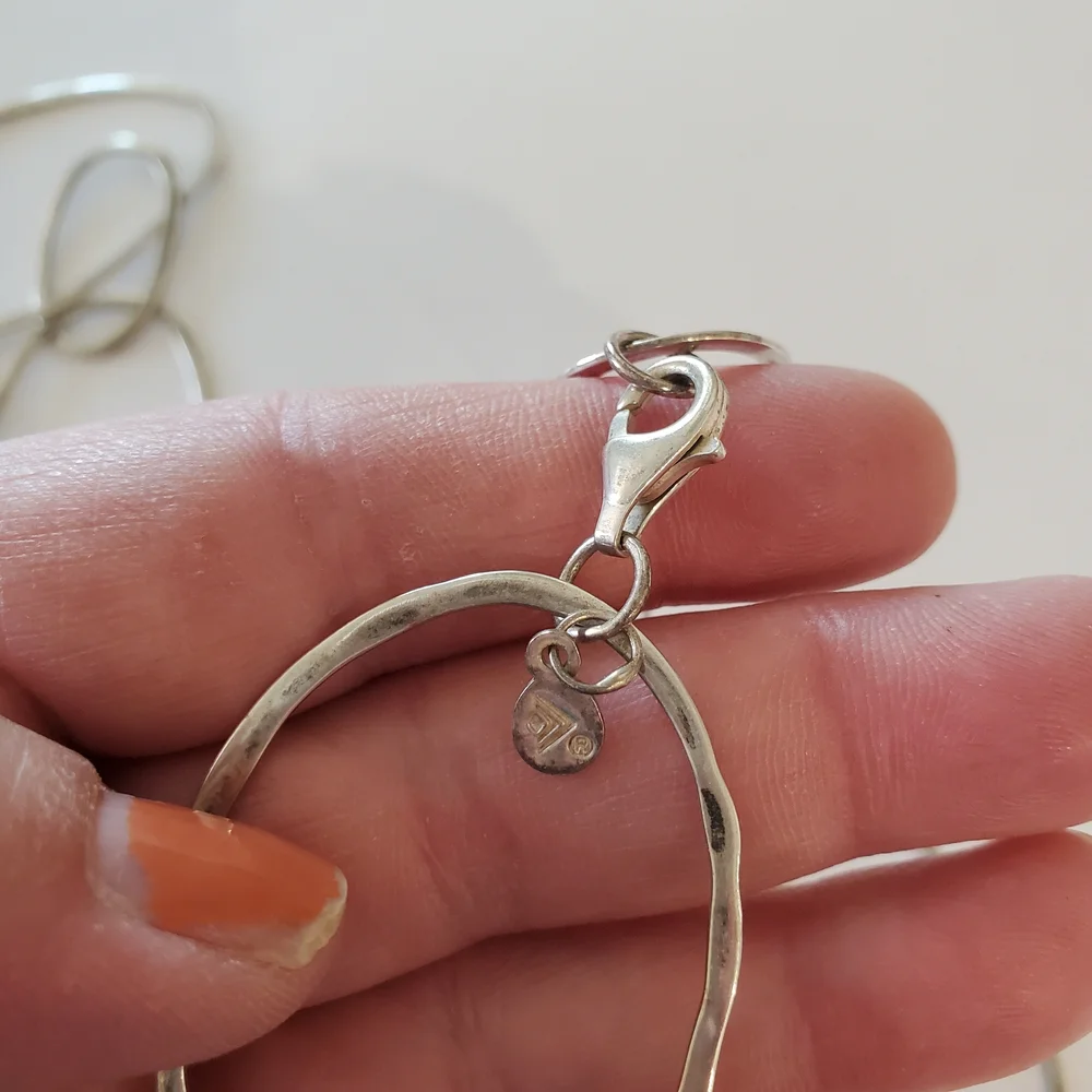 Silpada Bubble Up Sterling Silver Large Organically Shaped Link Necklace N2148 - Picture 5 of 9